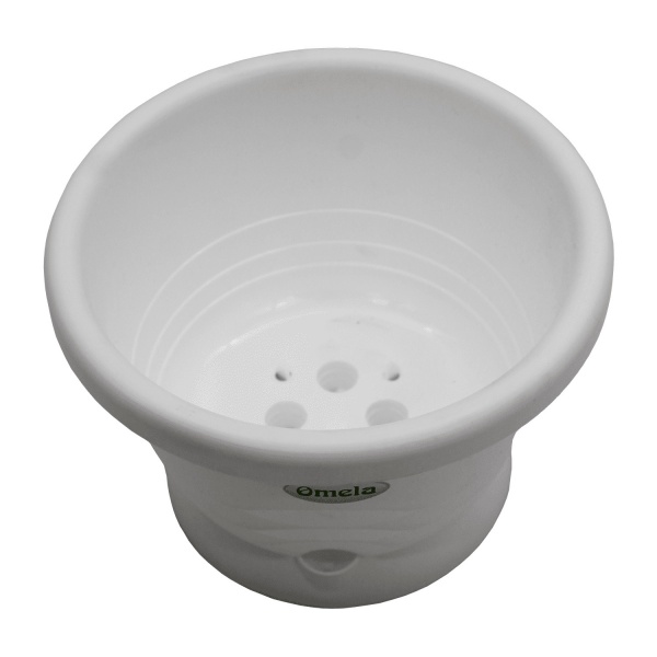 Горшок пластиковый Омела Пастель 2,6 л D 22 круглый белый 