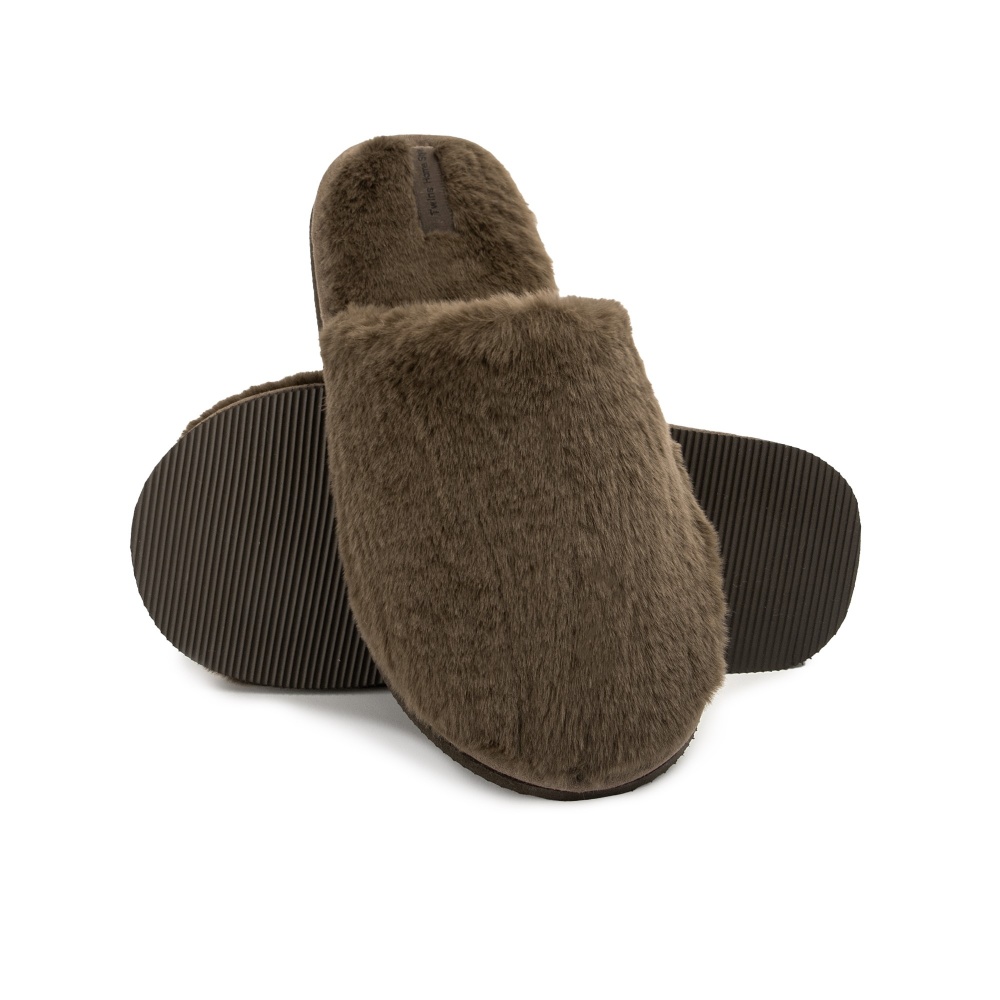 Капці домашні Twins HS-LUX хутрянi р.44/45 коричневий