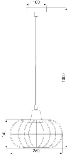 Підвіс Strotskis Carlos 1x40 Вт E14 дерево світле 50076/1 