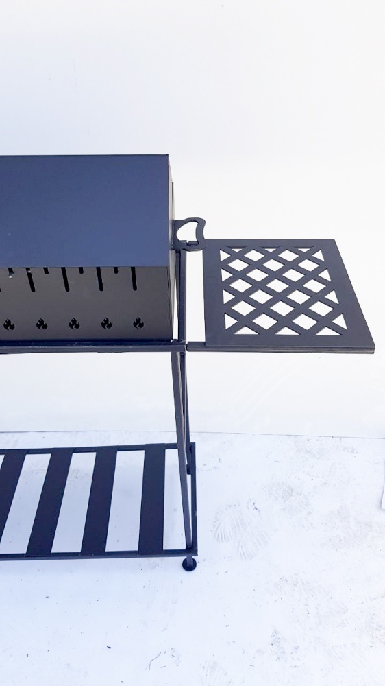 Мангал-барбекю Садовый с 2 ​​боковыми полками