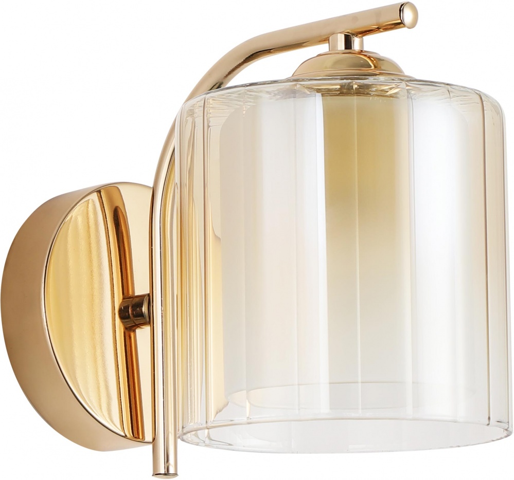 Светильник настенный Sensio Australis 40 Вт E27 золото/амбер ALG-07490/1W