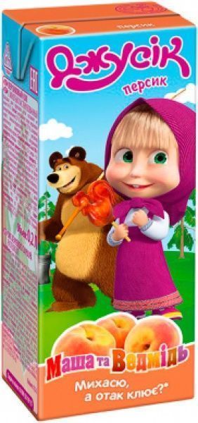 Нектар Jaffa Джусик персиковий з м’якоттю Маша и Медведь 200 мл