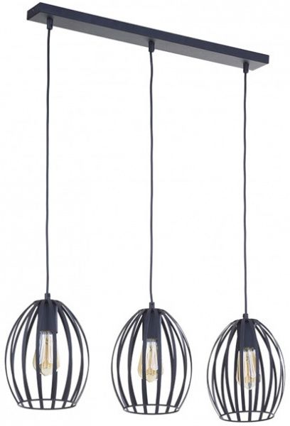 Подвес TK Lighting Liza 3PL 3x60 Вт E27 черный 