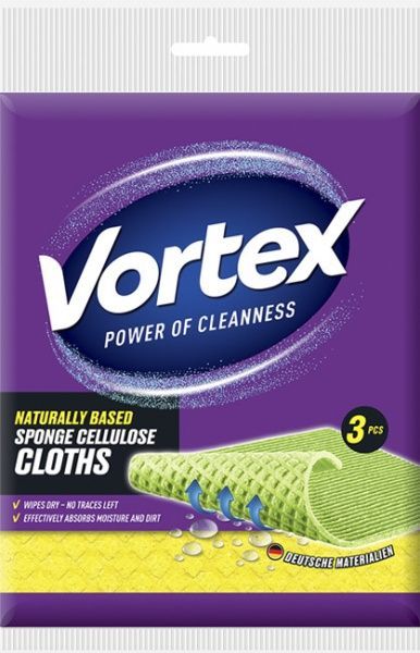 Салфетка Vortеx 18x20 см см 3 шт./уп. / разноцветный