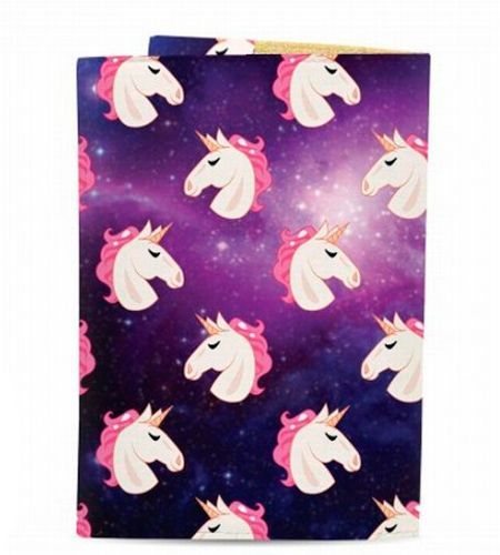 Обкладинка для паспорта Єдинороги в космосі 