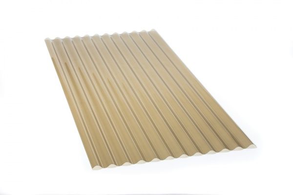 Гофрований монолітний полікарбонат PALRAM PO 76/18 2000x900 мм бронза 