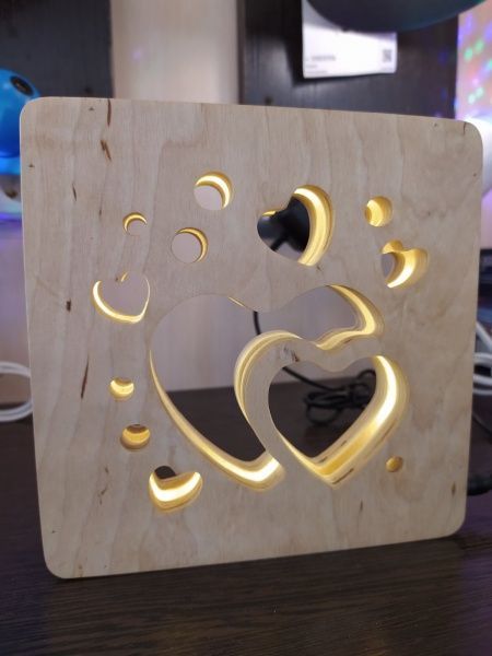 Нічник Iterna LED 8 Вт дерево світле 