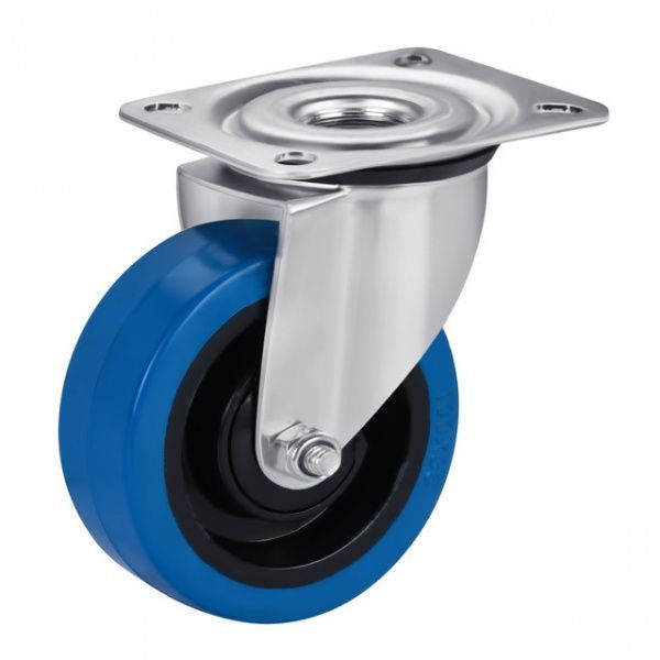 Колесо поворотное эластичная резина серия 29 d100 мм Rader