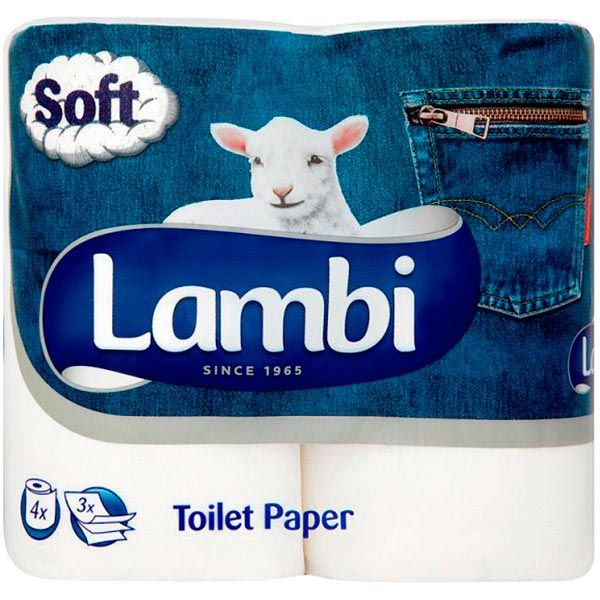 Бумага туалетная Metsa Tissue Lambi 4 шт