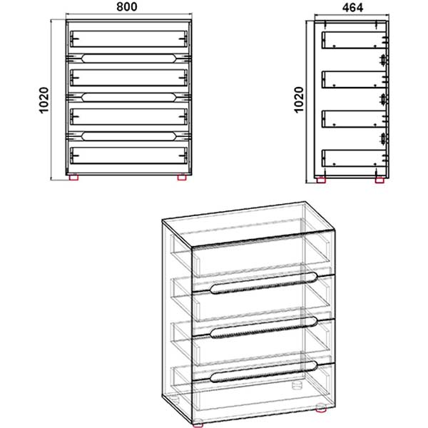 Комод Компанит МС-7 венге