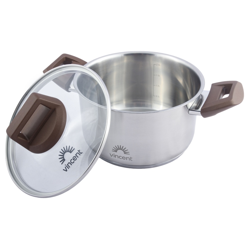 Кастрюля с крышкой Vincent 18 см 2,4 л VC-3186-18