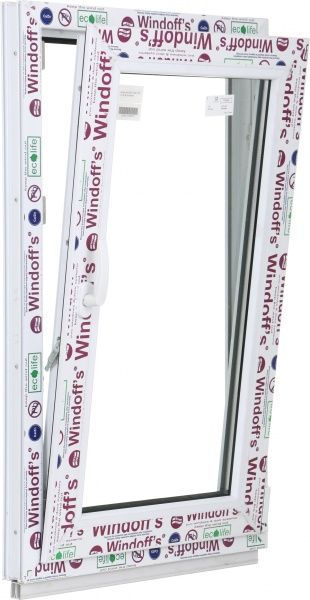 Окно поворотно-откидное Windoff's 58 800x1200 мм правое 