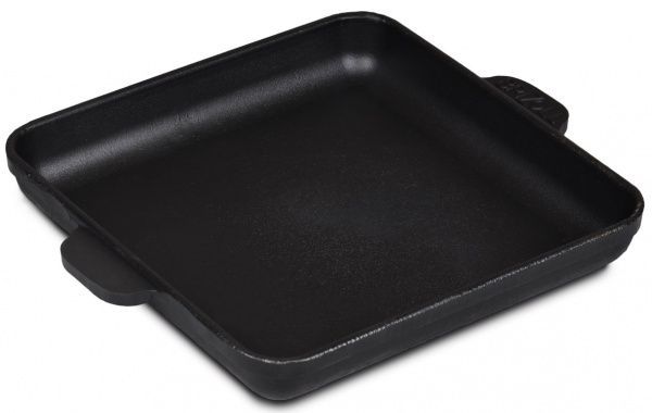 Сковорода чавунна квадратна з підставкою 180х180х25 мм HoReCa Brizoll