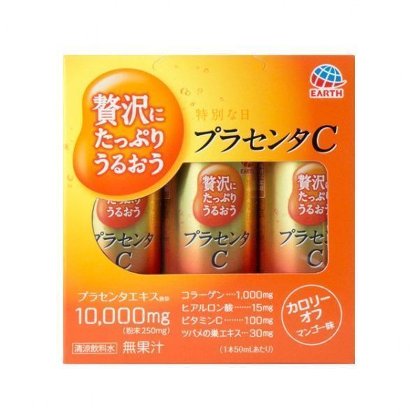 Добавка диетическая EARTH Японская питьевая плацента с гиалуроновой кислотой и витамином С 150 мл 3 шт. 