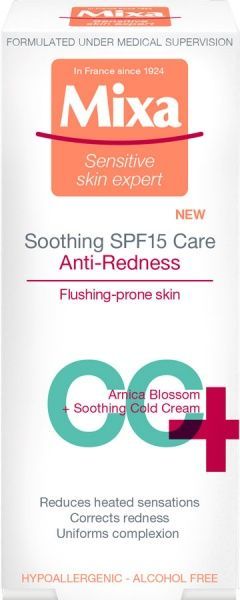 СС-крем Mixa для чувствительной кожи против покраснений SPF 15 50 мл