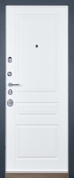Дверь входная Abwehr MG3 335 086П (БТ+Б) моноблок Kalе бетон антрацит / белый 2050х860 мм правая