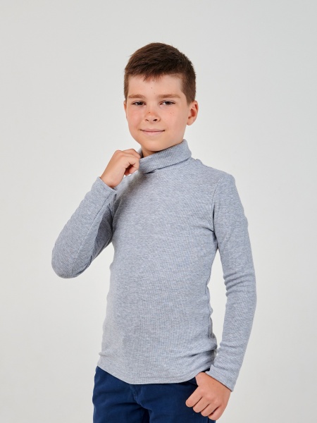 Гольф для мальчиков для мальчика Smil 114954 р.134 серый меланж 114954 