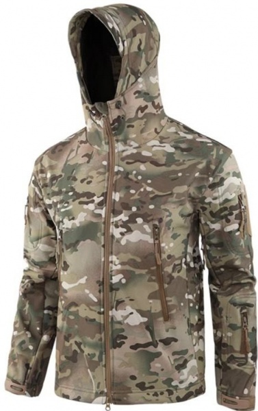 Куртка ESDY тактическая Softshell Shark Skin 01, зеленая р.L multicam