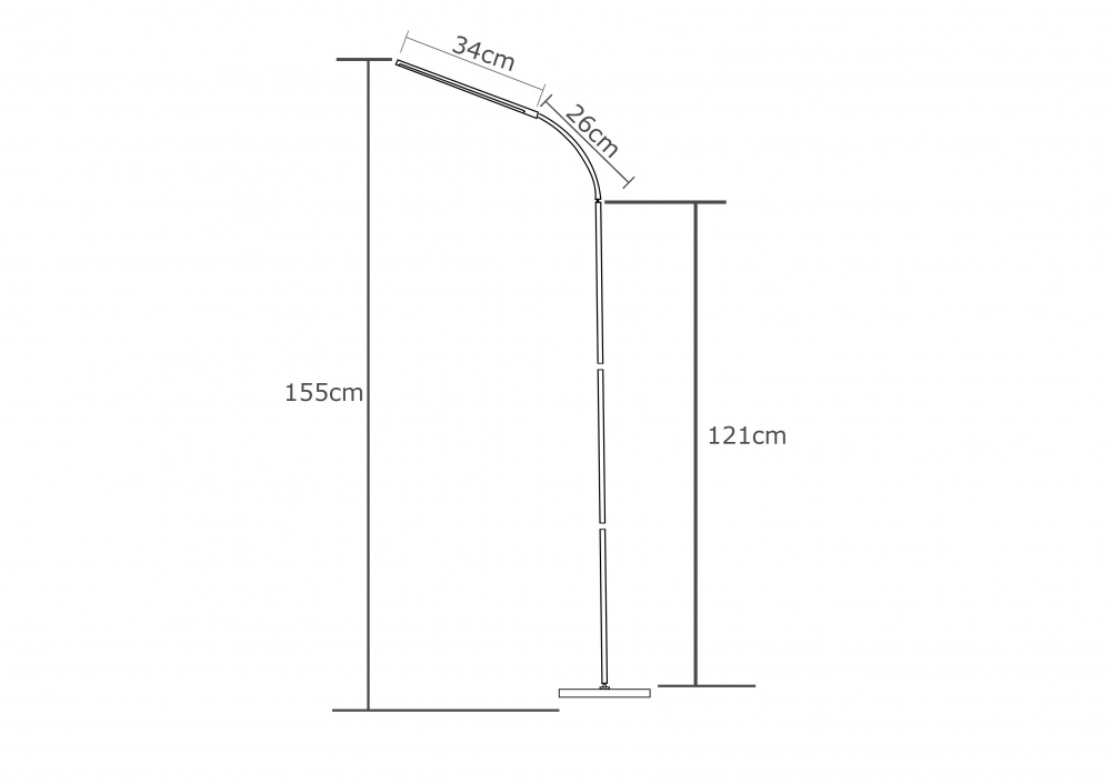 Торшер Luna 9 Вт чорний LYL-005945-S