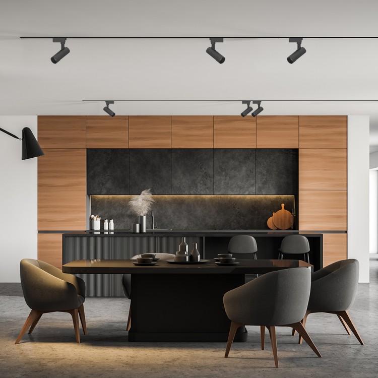 Трековий світильник Feron 10 Вт 4000 К чорний AL140 10 b