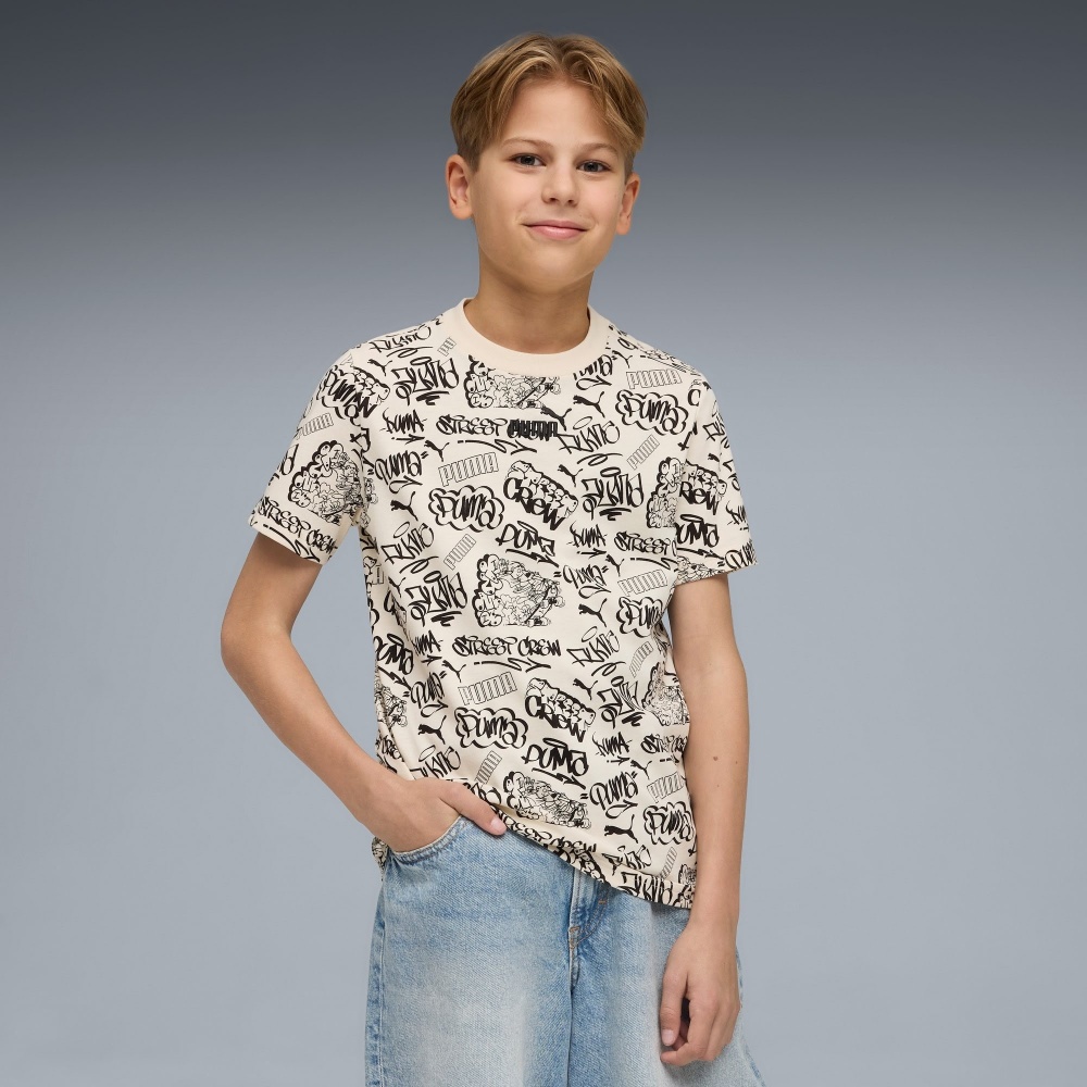 Футболка Puma MID90S AOP Tee B 69174987 р.152 бежевый