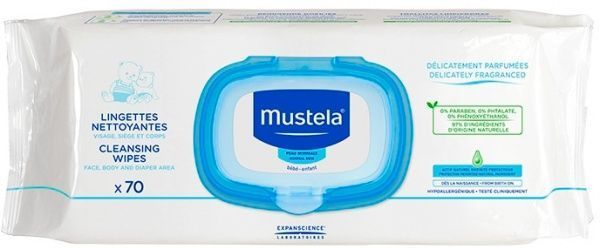 Детские влажные салфетки Mustela 70 шт.