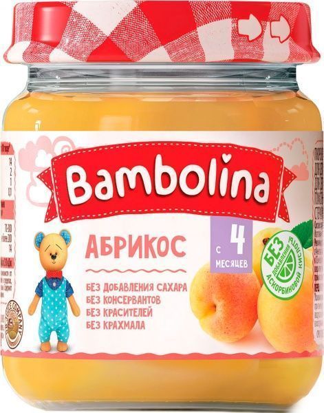 Пюре Bambolina Абрикос 100 г 4810821023982 