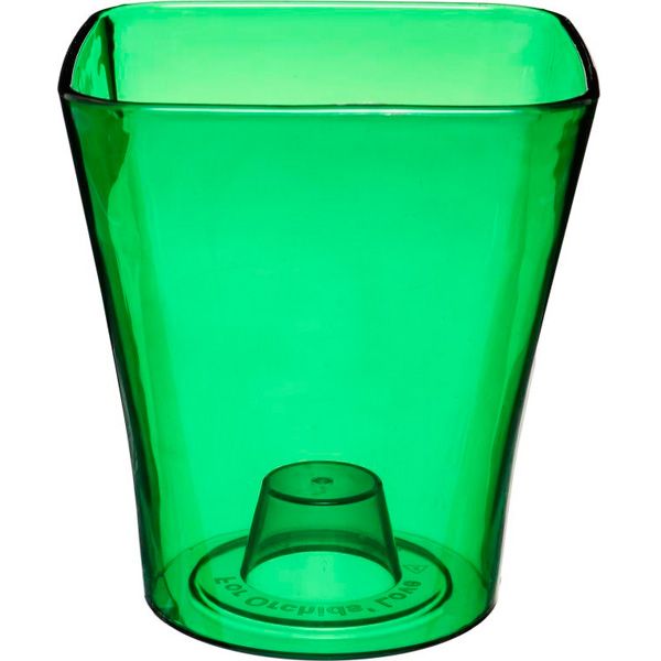 Кашпо для орхідей квадратний 2,5л зелений 