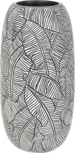 Ваза для цветов Leaf 14,2х14,2х27,5 см серая