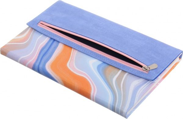 Книга для нотаток Блакитний мармур А5 80 аркушів