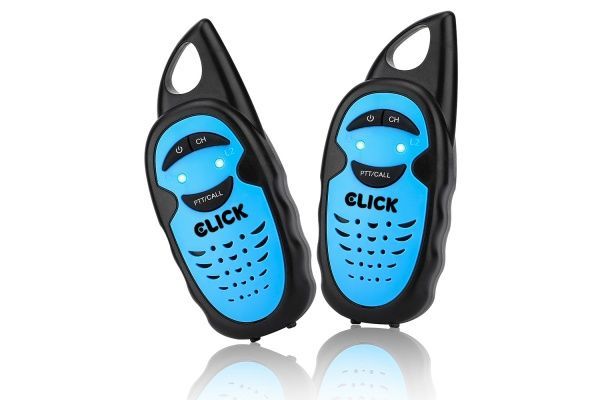 Рация Click 2 шт. на 1 км (желтая + голубая) CLK-Y033T-BY