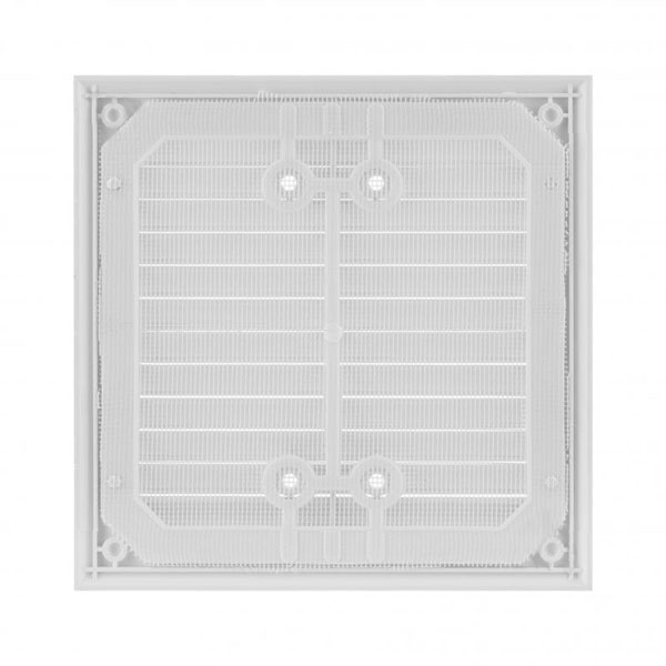 Решетка для вентиляции MiniMax с сеткой против насекомых БК 155 х 155 мм (1119) пластик белый 