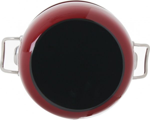 Кастрюля с крышкой сферическая эмалированная 5 л Бордо Bella Vita