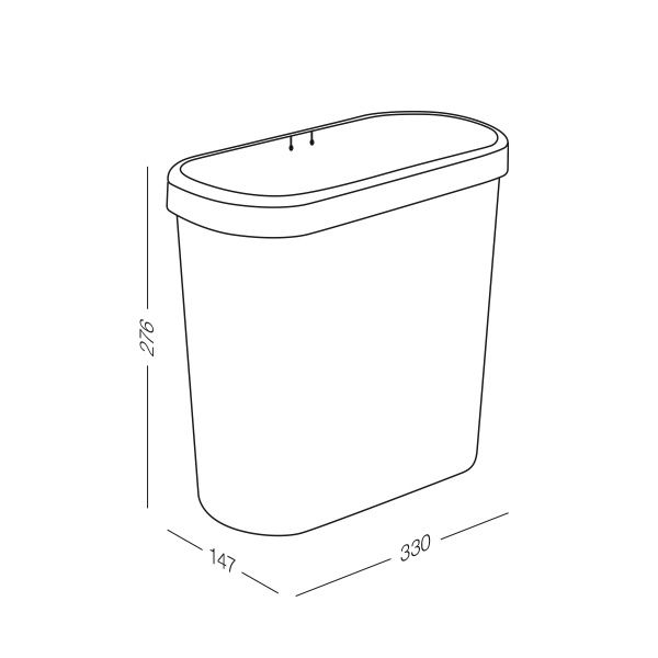 Відро MVM Bin-08 White 10 л білий BIN-08 10L WHITE