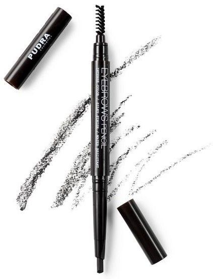 Карандаш для бровей Pudra Cosmetics автоматический темно-коричневый 2 г