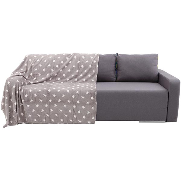 Плед мікрофібра Underprice Зірки на сірому 160x200 см