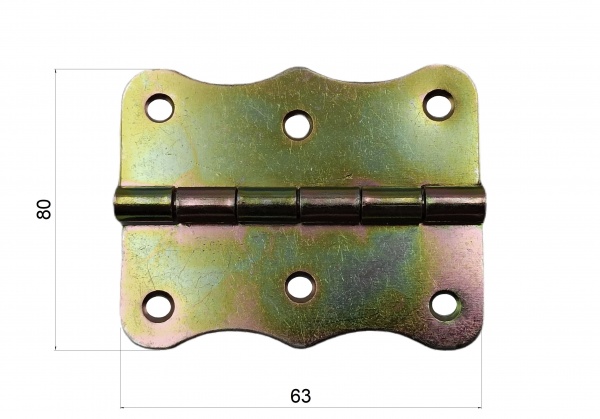 Петля Domax 80x63x1,5 мм желтый универсальная