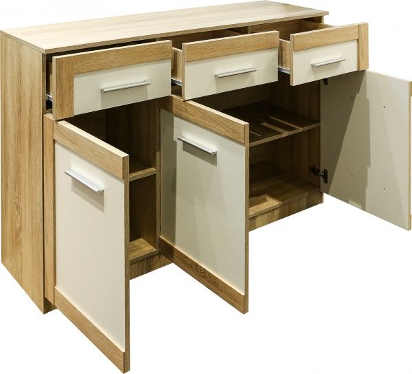 Комод Мебель-Сервіс Симфонія дуб самоа/білийдуб самоа 