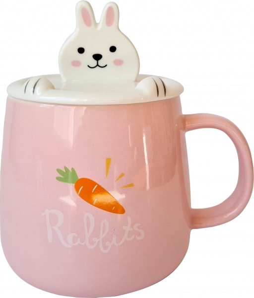 Чашка с крышкой Phone Break Pink 400 мл A0520-JZ20S08P Astera