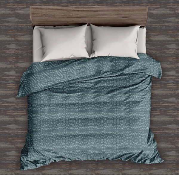 Набор наволочек Rhomb 2 шт. 50x70 см зеленый с принтом La Nuit 