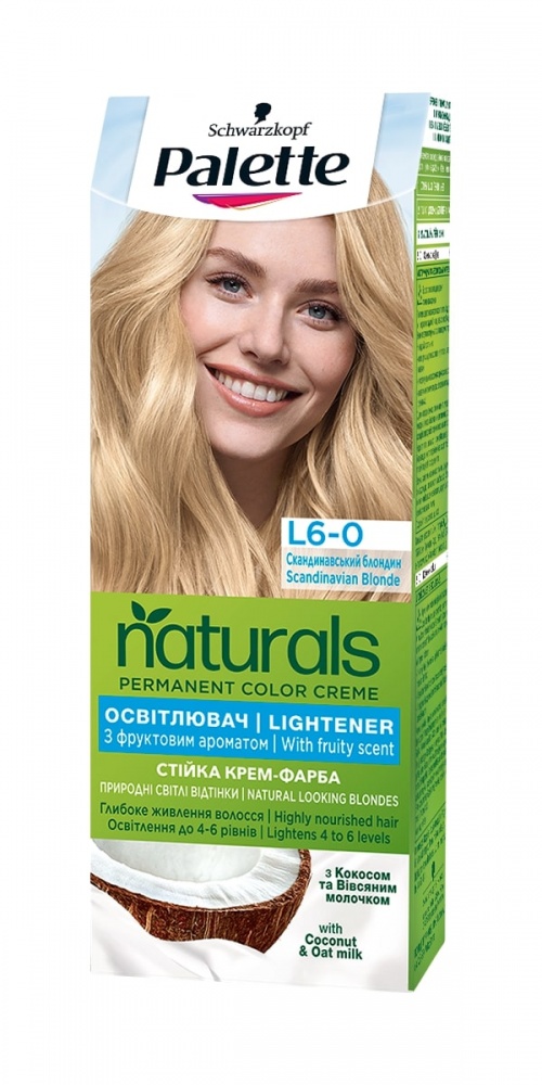 Фарба для волосся Palette Naturals Naturals l6-0 скандинавський блондин (освітлювач) 110 мл