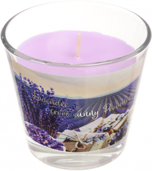 Свеча в стакане Pako-If Tindra лавандовое поле (3103) 