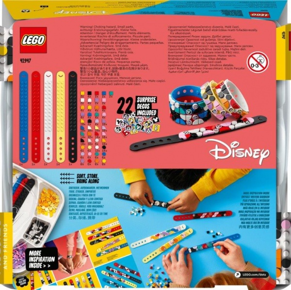 Конструктор LEGO DOTS Великий набір браслетів: Міккі та його друзі 41947