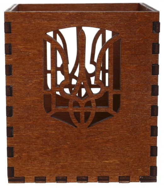 Підставка для ручок Герб України 10,5x9x9 см Тік Nice goods