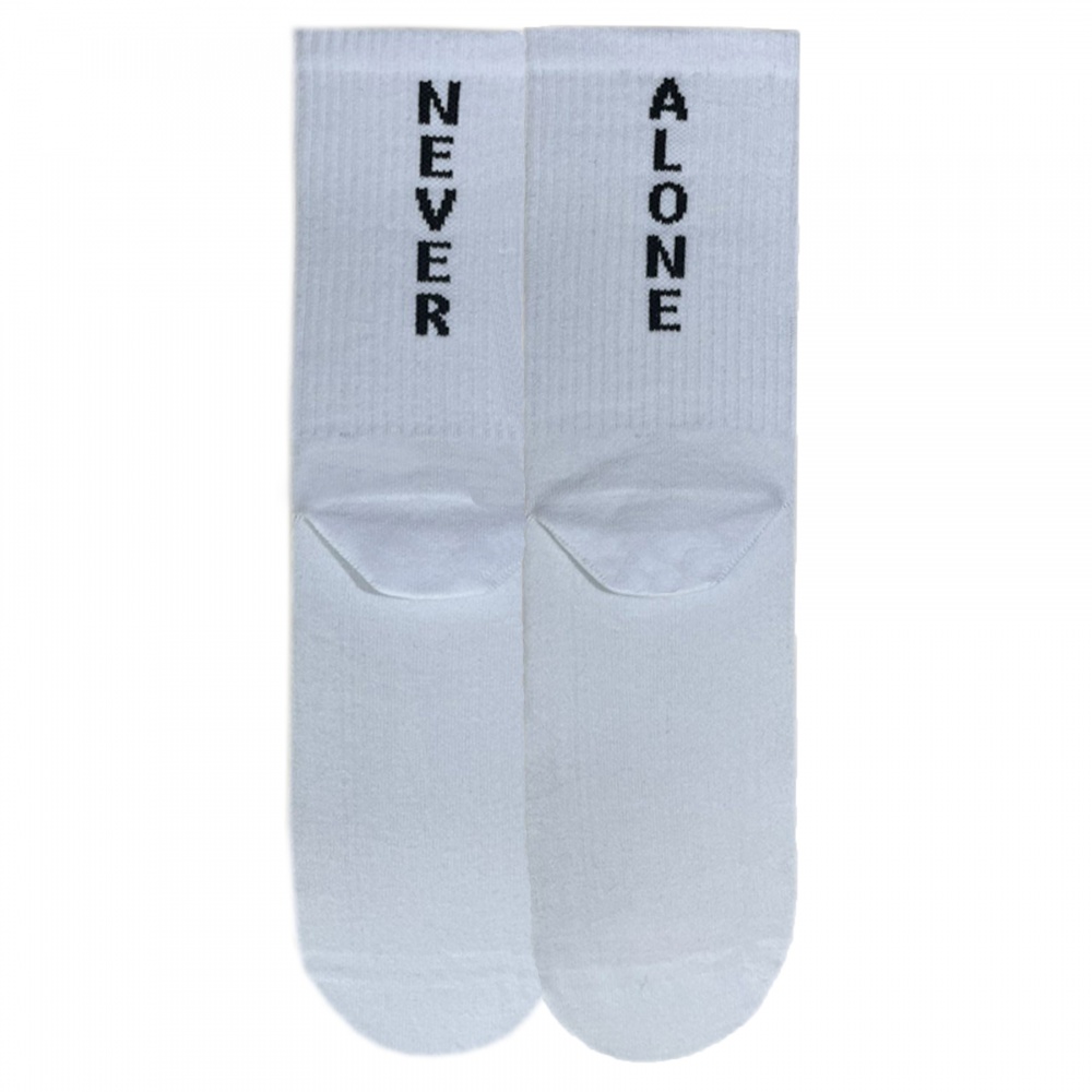Шкарпетки чоловічі Premier Socks з написом NEVER ALONE р.29 білий