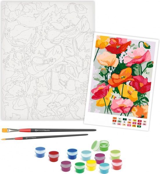 Картина по номерам Изысканные маки 35х45 см Rosa Start 