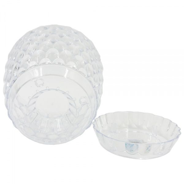 Горшок для цветов Alyaplastik кристалл PINECONE NO:3 круглый 3 л прозрачный 