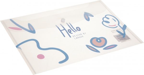 Папка-конверт Рисунки цветов розовые