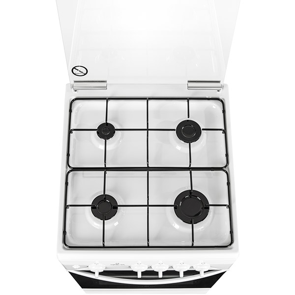 Плита газова Greta GG 5772 CG 38 (W) (1470-00-07АА біла чавунна решітка)