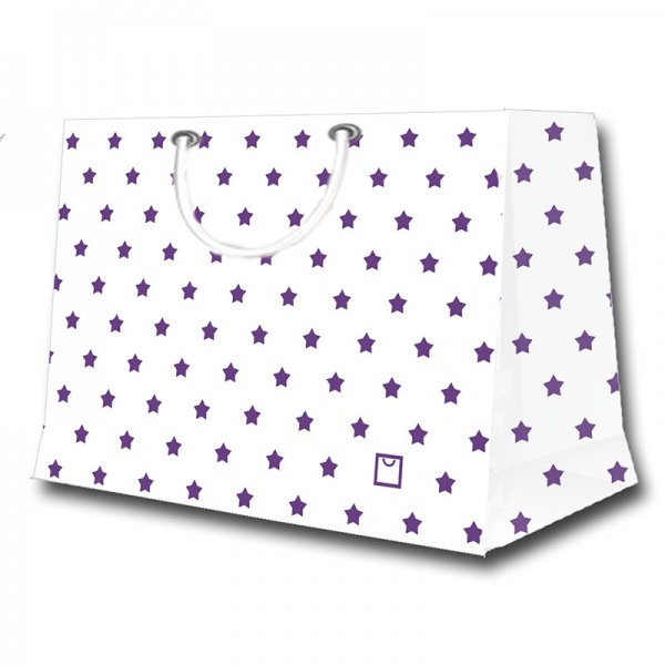 Пакет подарунковий 80х110х50 мм Print 30004 білий ТМ PPM